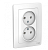 Розетка BLANCA с/у, двойная, б/заз., б/шторок, 16А, 250В, белый , , шт в интернет-магазине Патент24.рф