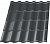 Металлочерепица Classic 0,4х1180х2250 полиэстер RAL7024 графитовый серый, , л. в интернет-магазине Патент24.рф