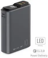 Внешний АКБ Olmio QS-10, 10000mAh, 18W QuickCharge3.0/PowerDelivery, LCD, темно-серый, 039186 в интернет-магазине Патент24.рф