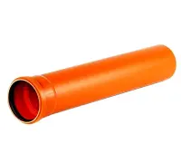 Труба канализационная ПВХ 160х2000 (рыжая), , шт в интернет-магазине Патент24.рф