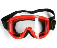 Очки-маска д/езды на мототехнике, стекло прозрачное, красный 3734826, , шт в интернет-магазине Патент24.рф