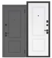 Дверь мет. 7,5см Порту Эмаль серая/эмаль Белая (860мм) левая, , шт в интернет-магазине Патент24.рф