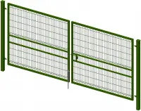 Ворота со сварной сеткой H 1.96м L4,0м/М16/90 ППК Ral 6005, , шт в интернет-магазине Патент24.рф
