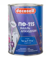 Эмаль ПФ-115 Decoself Пуфас красно-коричневая 0,9кг., , шт в интернет-магазине Патент24.рф